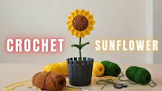 Easy Crochet Sunflower Tutorial! For Beginners 🌻