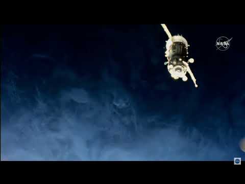 Soyuz MS-17 during the relocation from Rassvet to Poisk