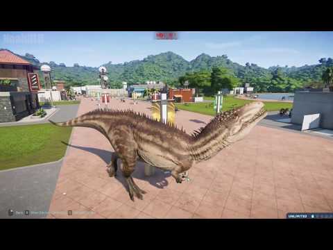 Carcharodontosaurus Breakout VS T-Rex - Jurassic World Evolution
