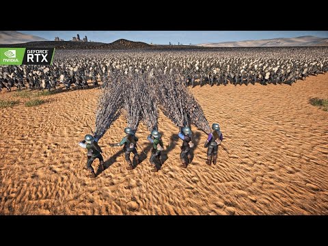 5 Superbogenschützen gegen 1.000.000 spartanische Krieger – Ultimate Epic Battle Simulator 2