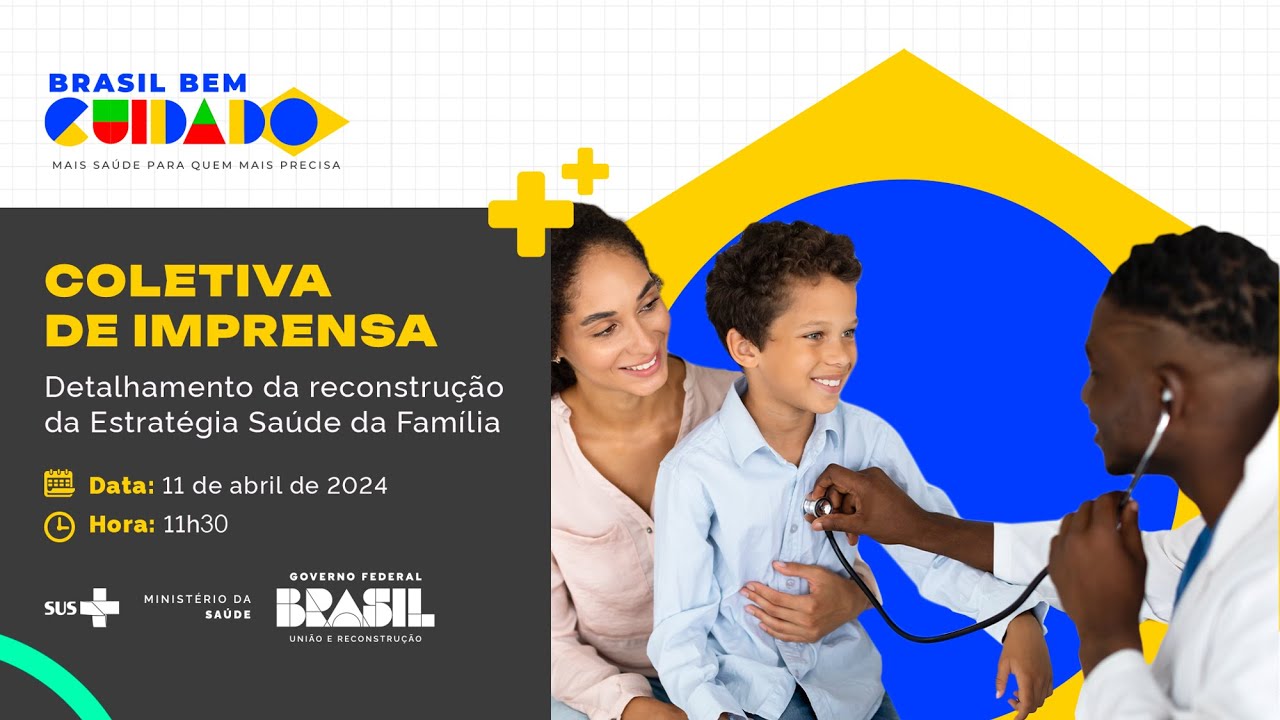 Coletiva de imprensa para detalhar a reconstrução da Estratégia Saúde da Família