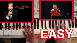 LIONEL RICHIE - EASY (THE COMMODORES) PIANO TUTORIAL (Easy like Sunday Morning)