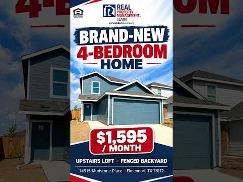 Brand-New 4-Bedroom Home with Upstairs Loft & Fenced Backyard! property video