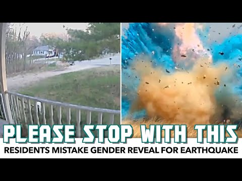 Caught On-Cam: Residents Mistake Gender Reveal For Earthquake