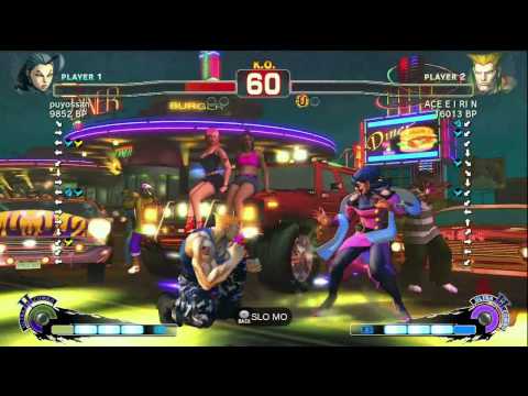 ACE・EIRIN [Guile] vs puyossan [Rose] GO TO GEO [Adon]SSF4 Japanese Ranked Matches - TRUE-HD