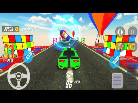 Super Hero Ramp Car Racing Simulator | Stunt Car Driving 3D | Mega Ramp Stunts | Android Gameplay