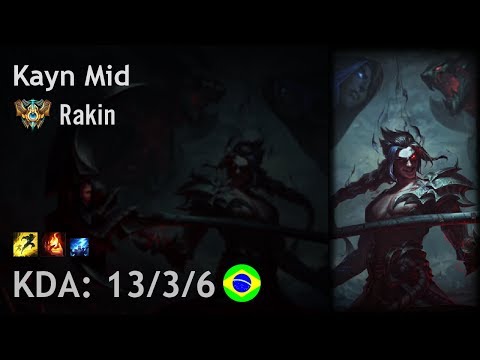 Kayn Mid vs Ahri - Rakin - BR Challenger Patch 7.16