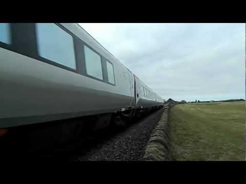 North Wales to Chester train, Flint Marshes, Wales  26 2 12