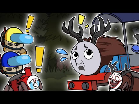 99 nights in the forest vs CHOO CHOO CHARLES & GHOSTBUSTERS EP.5  I Among Us Animation