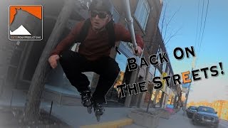 preview picture of video 'Rollerblading Street Stops, Sprints and Curb Carves'