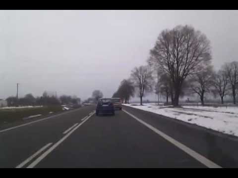 Droga europejska e373 oraz wojewodzka 829 pomiędzy Piaskami i Łęczną Zimą 2013 Time Lapse