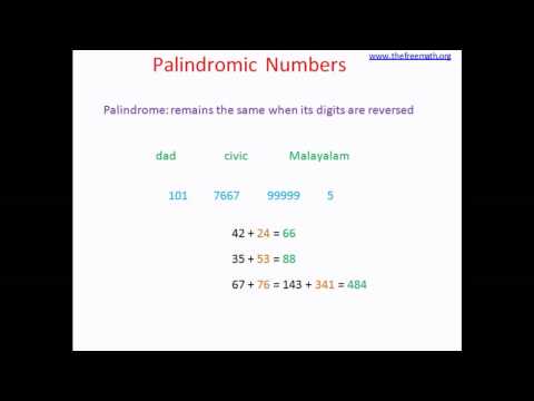 Palindromic Numbers Video Lecture - Class 5