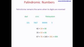 Palindromic Numbers