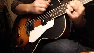 Video thumbnail for The Loar LH 279 Archtop Electric Guitar w/P90 Pickups ES125D by WaterslideGuitars