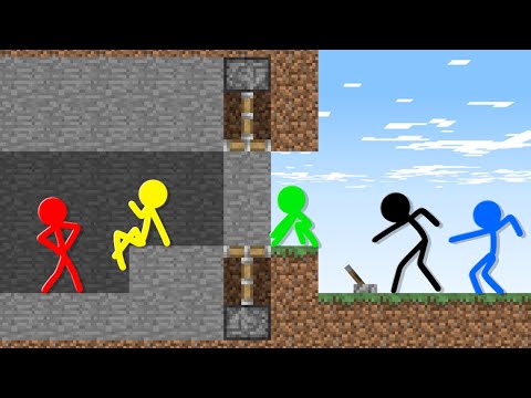 Stickman VS Minecraft: Secret Hidden Bunker - AVM Shorts Animation