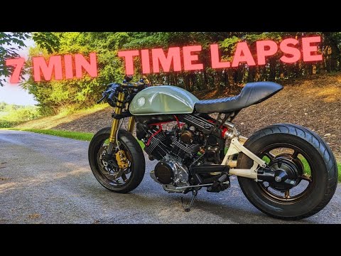 Yamaha Virago 920 Cafe Racer FULL TIMELAPSE BUILD