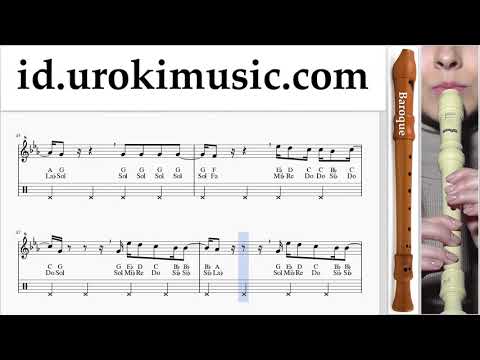 Cara Bermain Suling Recorder (B.) Reik ft. Ozuna, Wisin - Me Niego Tutorial Tab um-a592