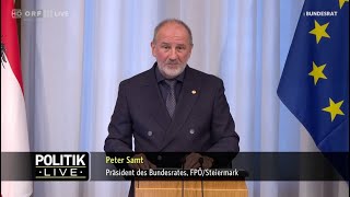 Peter Samt - Abschiedsrede als Bundesratspräsident - 18.12.2025