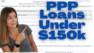 NEW 3508S Form - PPP Loan Forgiveness for loans under 150,000 - one page forgiveness application