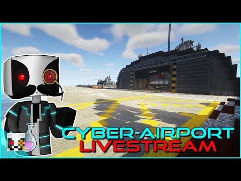 Designing Cyberpunk Air/Spaceport Stuff - Minecraft Livestream