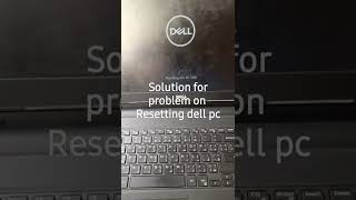 resetting dell pc