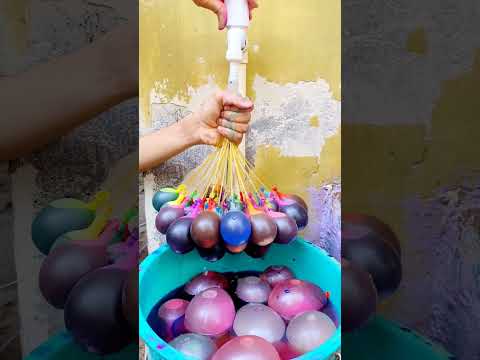 Automatic fill & tie crochet water holi balloons
