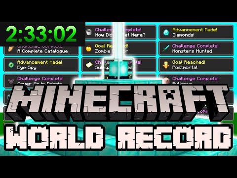 Minecraft All Advancements Speedrun World Record