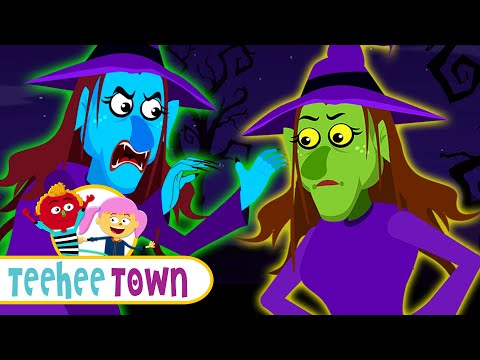 Halloween Songs For Kids | Three Little Witches | Scary Songs For Kids | Teehee Town