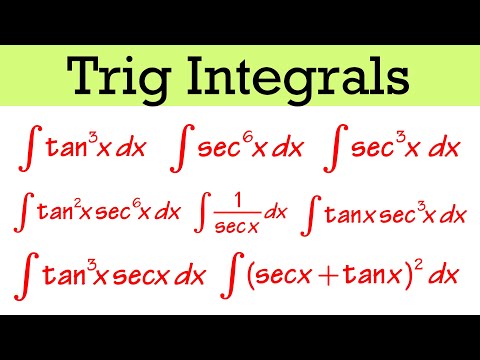 Trig integrals involving secant and tangent (calculus 2)