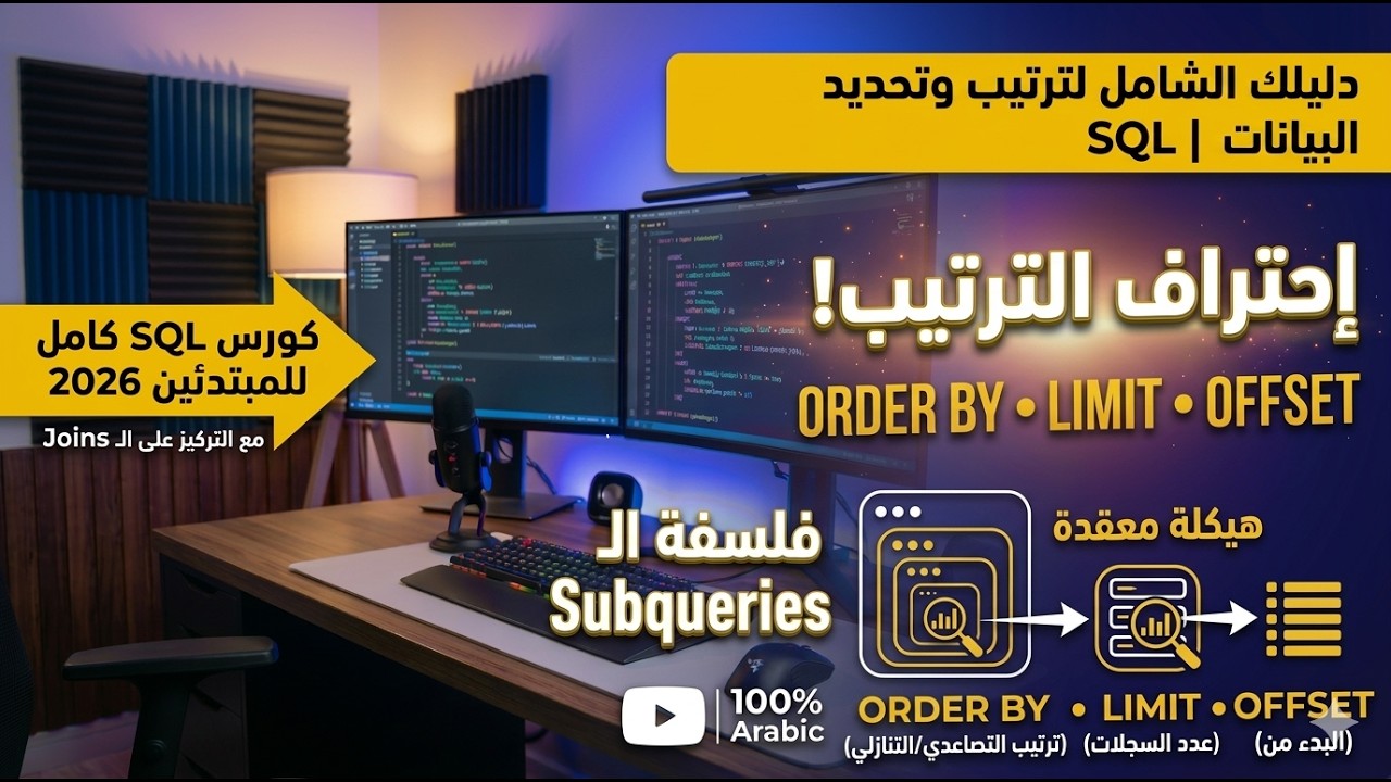 كورس SQL: احتراف الترتيب والتحديد Order By, Limit, Offset وفلسفة الـ Subqueries