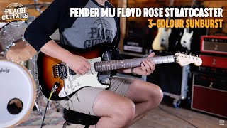 Video thumbnail for No Talking...Just Tones | Fender Made In Japan Limited Floyd Rose Stratocaster 3-Colour Sunburst by Peach Guitars