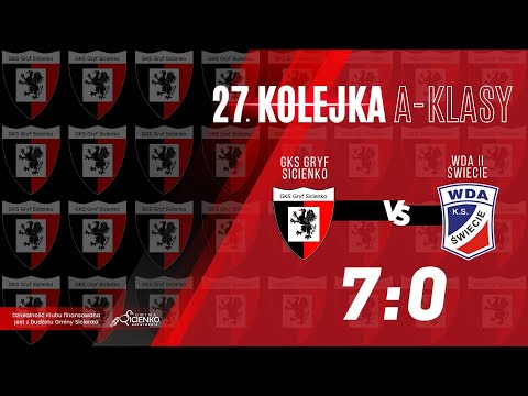 Skrót meczu Gryf Sicienko - Wda II Świecie 7:0