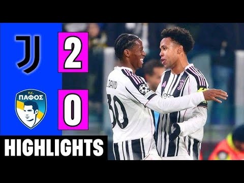 Juventus vs Pafos 2-0 all extended highlights 2025/26 HD high quality video