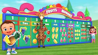 Learn Numbers, Fruits & Vegetables 🧩 | Wooden Puzzle Toy Learning for Kids Educational 3D Cartoons