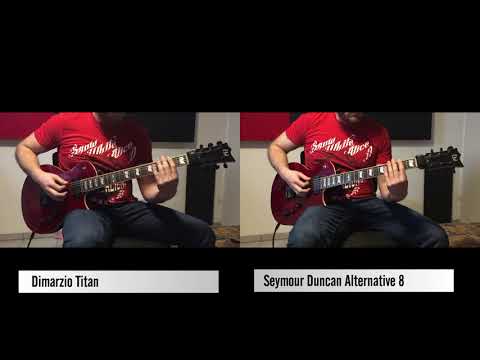 Dimarzio Titan vs Semyour Duncan Alternative 8 Short Metal Shootout