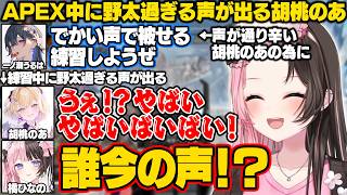 【APEX】逆ギレして正論パンチに敗れるのせさんや大きい声を出す練習中に野太過ぎる声が出るのあちゃんに爆笑するひなーの【一ノ瀬うるは/胡桃のあ/橘ひなの/ぶいすぽ/切り抜き】