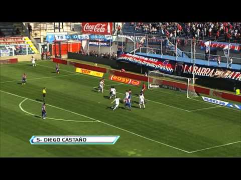 Gol de Castaño. Tigre 1 San Lorenzo 0. Torneo Inicial. Quinta Fecha. Fútbol Para Todos