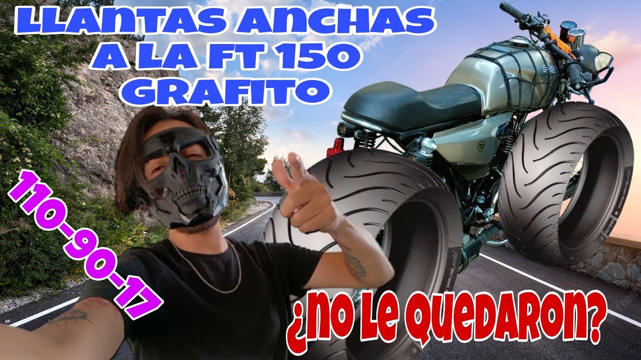 Watch llantas anchas 110-90-17 para ft 150 grafito. 😱 ¿le quedan realmente Now llantas anchas 110-90-17 para ft 150 grafito. 😱 ¿le quedan realmente