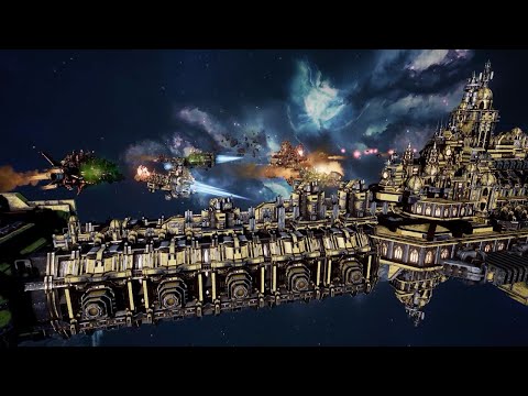 Battlefleet Gothic: Battle of Ixaruius - Imperial Fists vs Orks Fleet (Huge battle)