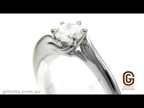 Diamond solitaire engagement ring -.54ct E colour certified