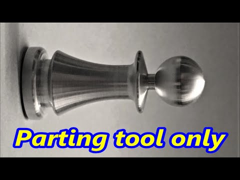 Profiling with a  carbide parting tool and a small cnc lathe