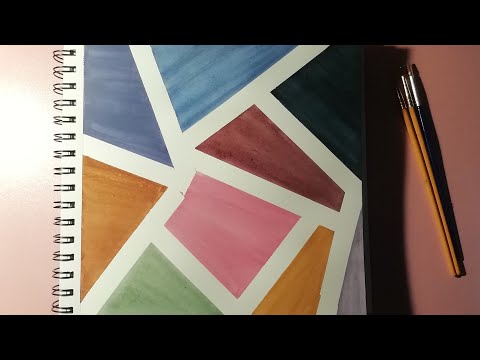 Abstract Watercolor Painting | Cubic Abstract | Watercolor painting for beginners #12 | Vid#83