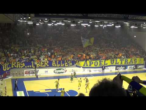 Crazy APOEL Fans During a Basketball Match