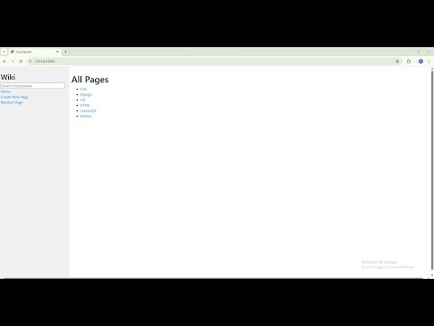 Project1: Wiki (edX Harvard Course)