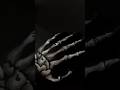 Drawing a skeleton hand on my HAND!💀🤍 #art #shorts