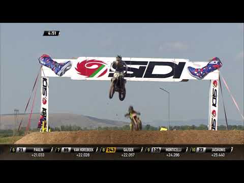 Gajser and Van Horebeek battle + Gajser pass - MXGP Race 1 - MXGP of Turkey 2019