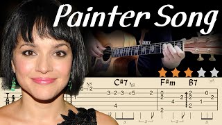💗Painter Song - Norah JonesㅣAcoustic Fingerstyle Guitar TutorialㅣJazz Blues Fingerstyle Guitarㅣ Tabs