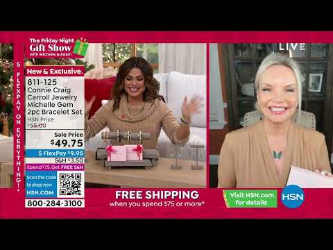 Connie Craig Carroll Jewelry Michelle Gem 2pc Stretch Br...