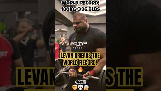 Levan Saginashvili Bicep Curls 180kg (396.8lbs) & Breaks the World Record!☠️#levansaginashvili #fyp