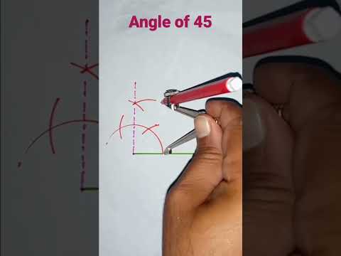 How to draw angle of 45 with compass ?